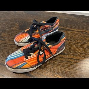 Cool sneakers for the boarder - orange stripe, practically new.